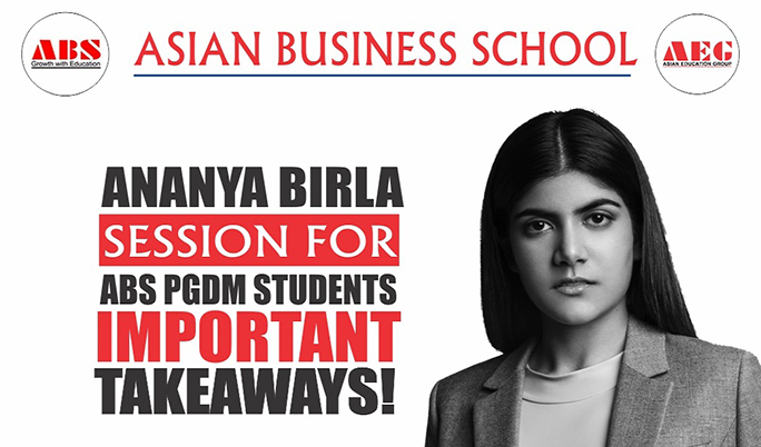 Read more about the article Corporate Resource Cell at ABS organises LEAD Series Lecture with “Youth Icon”, social entrepreneur, acclaimed musician, mental health advocate, & a “Forbes Woman to Watch” – Ms. ANANYA BIRLA – presents a brilliant, youthful live webinar session on “LET THERE BE LOVE” at Asian Business School!