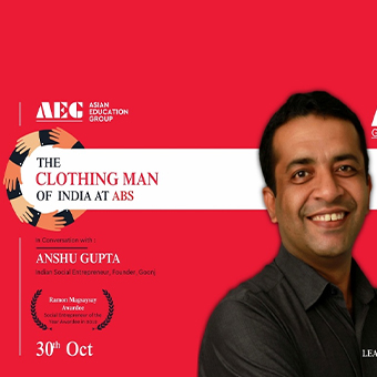 Read more about the article Webinar organised by Prakriti the Eco Club with Mr. Anshu Gupta – “THE CLOTHING MAN OF INDIA” – offers a most moving live webinar session for ABS PGDM students!